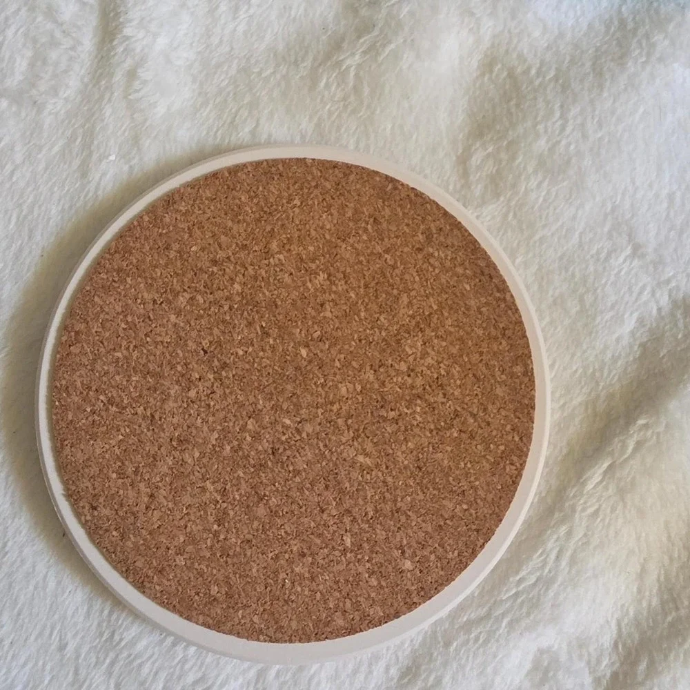 NIB Premium Stone Coaster Set of 6 with holder